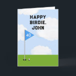 Carte Funny Golf Anniversaire<br><div class="desc">Conception d'anniversaire de golf facile à personnaliser pour les golfeurs. Modifier le texte pour ajouter le nom et l'âge.</div>