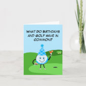 Carte Funny Golf Ball Anniversaire Plaisanterie (Devant)