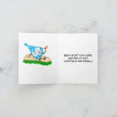 Carte Funny Golf Ball Anniversaire Plaisanterie (Intérieur)