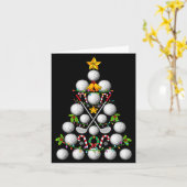 Carte Funny Golf Ball Christmas Tree Christmas Golf Love (Fleur jaune)