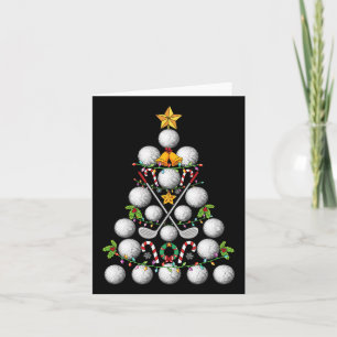 Carte Funny Golf Ball Christmas Tree Christmas Golf Love