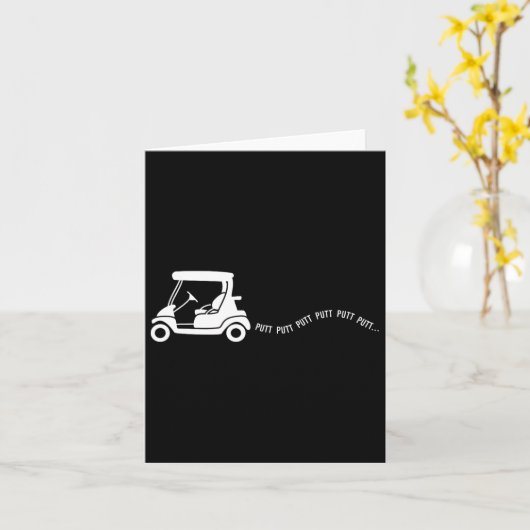 Carte Funny Golf Cadeau de golf Panier de plaisanterie P (Fleur jaune)