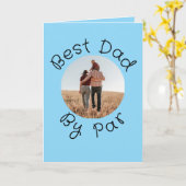 Carte Funny Golf Dad Birthday Personalized Best Dad Par (Fleur jaune)