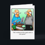 Carte Funny Golf Hummor Birthday Greeting Card<br><div class="desc">Enjoy spreading the laughter with this hilarious golf humor happy birthday greeting card by cartoonist Bill Abbott ; send some laugh along with your best wishes for a happy birthday. Le dessin de Bill Abbott "Spectickles" the International Syndicated Comic Has appeared in Hallmark U.K., Reader's Digest, Saturday Evening Post and...</div>