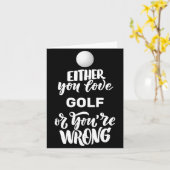 Carte Funny Golf Love Golfing Golfer (Fleur jaune)