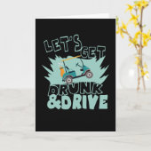 Carte Funny Golf Outfit Drunk And Drive Golf Caddy (Fleur jaune)
