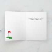 Carte Funny Golf Pun Fête des pères Card (Intérieur)