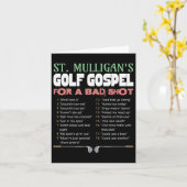 Carte Funny Golf St.mulligan's Excuses pour un mauvais c (Fleur jaune)
