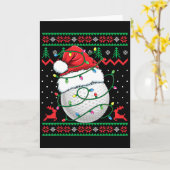 Carte Funny Golf Ugly Christmas Sweater Womens Mens Golf (Fleur jaune)