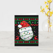 Carte Funny Golf Ugly Christmas Sweater Womens Mens Golf (Fleur jaune)