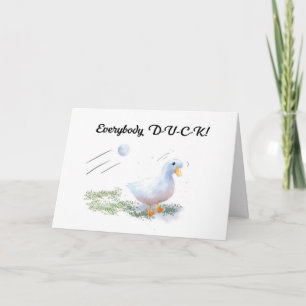 Carte Funny Golfday avec canard