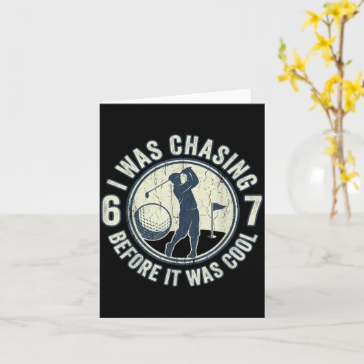 Carte Funny Golfer 67 Meme Golf Joke Chasing 67  (Fleur jaune)