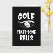 Carte Funny Golfer Dire Golf (Fleur jaune)