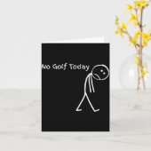 Carte Funny Golfer Golf Lovers Tee - Stick Figure Pas de (Fleur jaune)