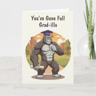 Carte Funny Gorilla Graduation Card