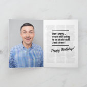 Carte Funny GQ Geezer's Quarterly Custom Photo Birthday (Intérieur)