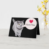 Carte Funny graisse chat Valentine’s Card (Fleur jaune)