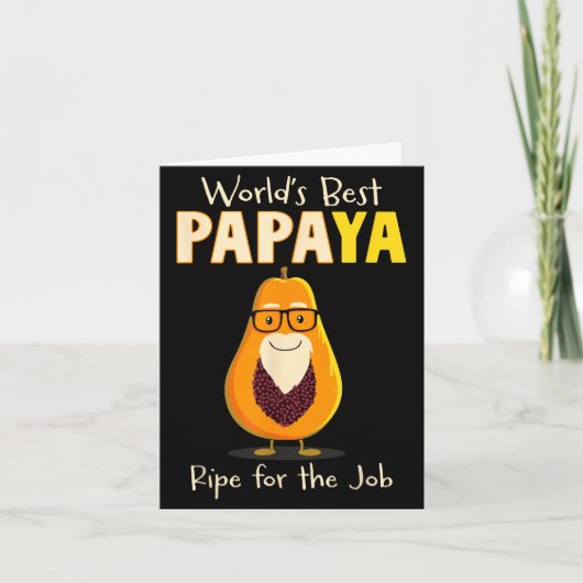 Carte Funny Grandfather World's Papa Papaya Pun  (Devant)