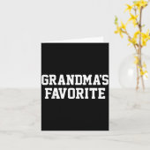Carte Funny Grandma's Favorite Black Modern Clic Crew  (Fleur jaune)
