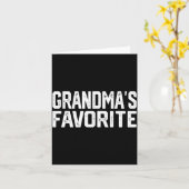 Carte Funny Grandma's Favorite Grandparent Granhild  (Fleur jaune)