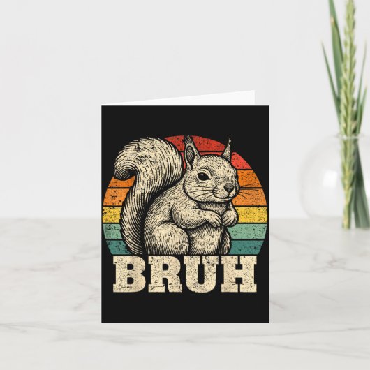 Carte Funny Graphic Tees Squirrel Bruh For Boys Girls Me (Devant)