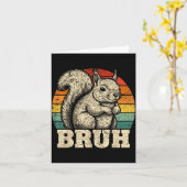 Carte Funny Graphic Tees Squirrel Bruh For Boys Girls Me (Fleur jaune)