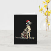 Carte Funny Great Dane Christmas Graphics Dog Lights Lov (Fleur jaune)