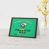 Carte Funny Green Pool Table Snooker Papa Fête des pères (Fleur jaune)