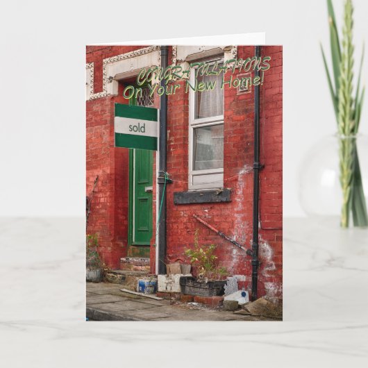 Carte Funny greetings card moving home (Devant)