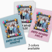 Carte Funny Grey Custom Photo Anniversaire Team