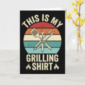 Carte Funny Grilling Quote Retro Sunset BBQ Cookout (Fleur jaune)