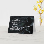 Carte Funny Grim Reaper Anniversaire (Fleur jaune)