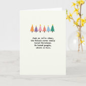 Carte Funny Grinch Quote Christmas Card Colorful Trees (Fleur jaune)