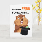 Carte Funny Groundhog Day with Angry Groundhog (Fleur jaune)