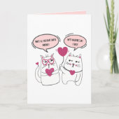 Carte Funny Grumpy Sarcastic Valentines Jour Chat Couple (Devant)