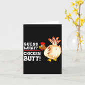 Carte Funny Guess What_ Chicken Butt! Graphic Design  (Fleur jaune)