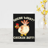 Carte Funny Guess What_ Chicken Butt! Graphic Design  (Fleur jaune)