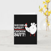 Carte Funny Guess What_ Chicken Butt! Graphic Design  (Fleur jaune)
