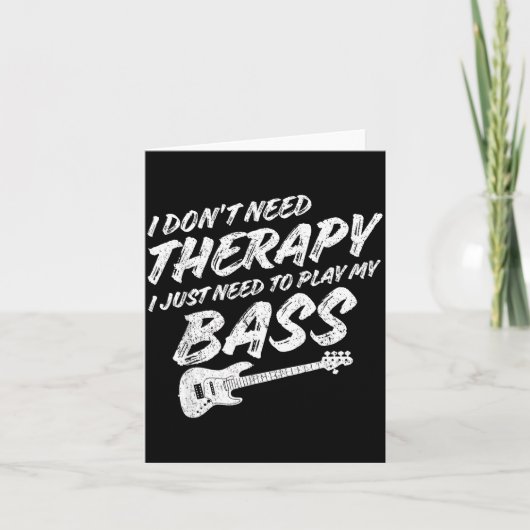 Carte Funny Guitar Player I Just Need To Play My B Guita (Devant)