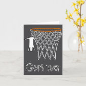 Carte Funny Gym Rat Basketball Hoop  (Fleur jaune)