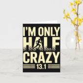 Carte Funny Half Marathon Art For Men Women 13.1 Maratho (Fleur jaune)