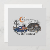 Carte Funny Halloween Camping (Devant / Derrière)