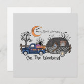 Carte Funny Halloween Camping (Devant / Derrière)