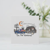 Carte Funny Halloween Camping (Debout devant)