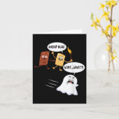 Carte Funny Halloween Camping Smores Smores Marshmallow (Fleur jaune)