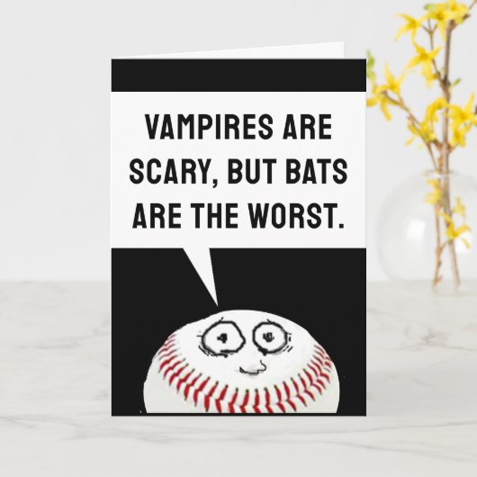 Carte Funny Halloween Card (Fleur jaune)