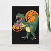 Carte Funny Halloween Dinosaur Pumpkin Y T Rex Boys Kids (Devant)