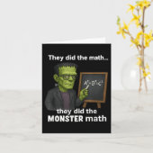 Carte Funny Halloween Monster Math Pun, Humour enseignan (Fleur jaune)