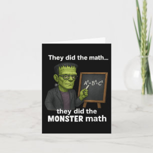Carte Funny Halloween Monster Math Pun, Humour enseignan