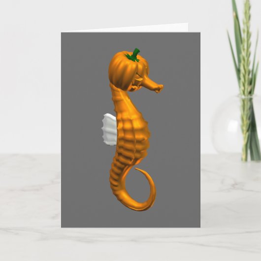 Carte Funny Halloween Seahorse (Devant)
